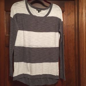 Light color block sweater